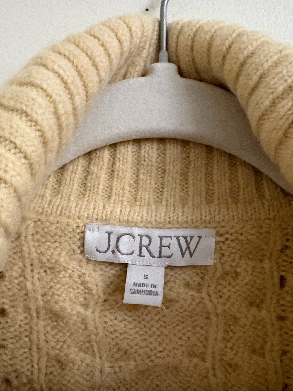 J.Crew Collared Cable Knit Cardigan Merino Alpaca Wool Small - Picture 5 of 11